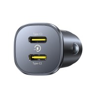 BASEUS 12V 30W, 2xUSB-C, GoTrip DP1 /cosmic black/ - C00072300123-01