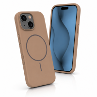 Silicone Thin Mag case for iPhone 17 Pro Max 6,9" brown