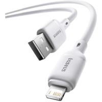 BASEUS Cable USB-A - Lightning, 1m, 2.4A, Silky Series /white/ - P10377702213-00