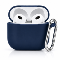Θήκη Σιλικόνης με καραμπίνερ για AirPods 3 Σκούρο Μπλε