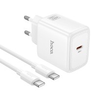 Hoco Phone GaN charger USB C PD AVS 40W max 60W with USB C to USB C cable N83 white