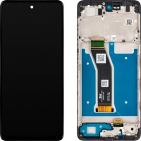 Motorola Moto G04 - LCD display + Touch Unit + Front Cover Black 5D68C23890 (Original Service Pack)