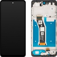 Motorola Moto G04s - LCD display + Touch Unit + Front Cover Black 5D68C24245 (Original Service Pack)