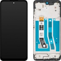 Motorola Moto G55 - LCD display + Touch Unit + Front Cover Black 5D68C28432 (Original Service Pack)