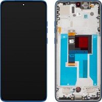 Motorola Edge 50 Neo - LCD display + Touch Unit + Front Cover Blue 5D68C28686 (Original Service Pack)
