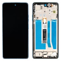 Motorola Moto G75 - LCD display + Touch Unit + Front Cover Aqua Blue 5D68C28969 (Original Service Pack)