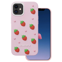 Strawberry case for iPhone 13 / 14 / 15 6,1" pink