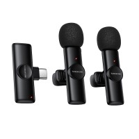Borofone Lavalier wireless microphone BFK16A Winner Type C black - 2 pieces