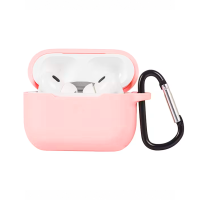 Θήκη Σιλικόνης με καραμπίνερ για AirPods Pro / Pro 2 Ροζ