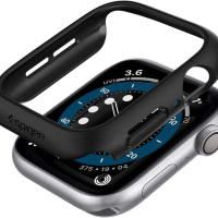 Spigen Thin Fit Πλαστική Θήκη για Apple Watch 4 / 5 / 6 / SE 44mm Μαύρη