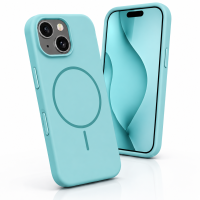 Silicone Thin Mag case for iPhone 16 6,1" turquoise
