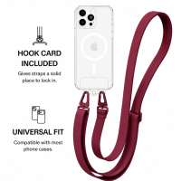 Ιμάντας Τηλεφώνου CarryHang Strap Λουράκι Λαιμού για Κινητά Universal Μπορντό