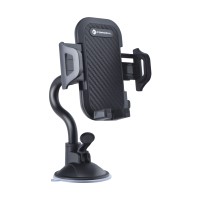 Forcell Car phone holder F-Grip Carbon Bracket arm 17cm windshield black