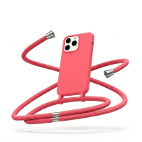 Θήκη Σιλικόνης με Κορδόνι για Mi Redmi 12 Mobicase – Φουξ