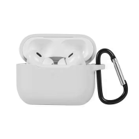 Θήκη Σιλικόνης με καραμπίνερ για AirPods Pro / Pro 2 Γκρι