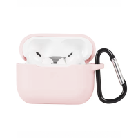 Θήκη Σιλικόνης με καραμπίνερ για AirPods 3 Σομόν
