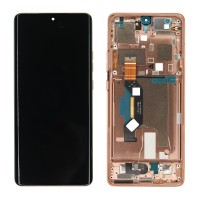 Motorola Edge 50 Ultra 5G - LCD display + Touch Unit + Front Cover Peach Fuzz 5D68C24485 (Original Service Pack)