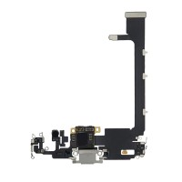 Charging Port Flex Cable With Board For Apple iPhone 11 Pro Max (Original Pulled) (Silver)