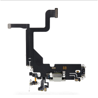 Charging Port Flex Cable For Apple iPhone 13 Pro (Original Pulled) (Silver)