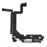 Charging Port Flex Cable For Apple iPhone 14 Pro Max (Original Pulled) (Silver)