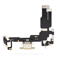Charging Port Flex Cable For Apple iPhone 15 (Original Pulled) (Yellow)