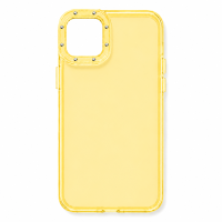 Διάφανη Θήκη Σιλικόνης για Apple iPhone 13 Pro με Ενισχυμένο Πλάισιο Κάμερας και Στρας – Κίτρινο