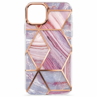 Θήκη Διαφανές Σιλικόνης MobiCase για Apple iPhone 11 με Design Μάρμαρο – Μωβ Γκρι