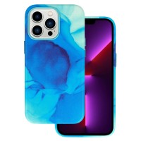Θήκη Leather για Apple iPhone 14 Pro – Μπλε Μοτίβο