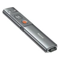 BASEUS Multifunctional remote presenter control, red laser pointer /grey/ - ACFYB-B0G