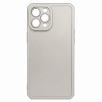 Θήκη Σιλικόνης Soft Touch με Μεταλλική Υφή για Apple iPhone 11  - Μπεζ