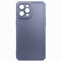 Θήκη Σιλικόνης Soft Touch με Μεταλλική Υφή για Apple iPhone 12 Pro Max  - Μπλε
