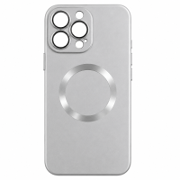 Σκληρή Θήκη Mag Case Metallic Look για Apple iPhone 13 Pro Max με Προστασία Κάμερας – Ασημί
