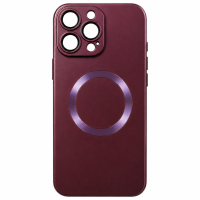 Σκληρή Θήκη Mag Case Metallic Look για Apple iPhone 13 Pro Max με Προστασία Κάμερας – Μπορντό