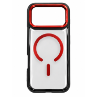 Διάφανη Θήκη MagCase Mobicase με Προστασία Κάμερας για Apple iPhone 17 Pro Max - Κόκκινο