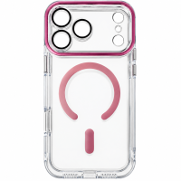 Διάφανη Θήκη Mobicase MagCase με Camera Guard για iPhone 17/18 Pro Max – Φουξ
