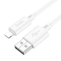 HOCO Cable USB-A - Lightning, 1m, 2.4A, Gratified /white/ - X88