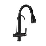 Μπαταρία Κουζίνας Μαύρη Ματ Διπλή Με Βρυσάκι  - Βρύση Κουζίνας - Kitchen faucet