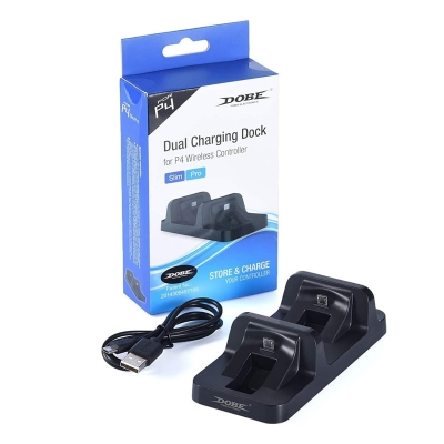DOBE Βάση Φόρτισης για 2 χειριστήρια PS4 - Dual Charging Dock For PS4 Wireless Controller