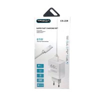 Treqa Φορτιστής Κινητού 65W σούπερ γρήγορη φόρτιση και καλώδιο δεδομένων IOS CS-228 - Fast charger