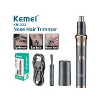 Kemei Κουρευτική Μηχανή Μύτης - Ξυριστική Μηχανή Προσώπου Επαναφορτιζόμενη KM-323 - Professionak Nose Trimmer