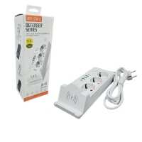 Πολύπριζο με 3 Θέσεις, 5 Θύρες USB και Ασύρματη Φόρτιση - Power Strip with 3 Outlets, 5 USB Ports and Wireless Charging