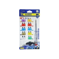 RCHANG Σετ Ασφαλειών Αυτοκινήτου 10 Τμχ & Δοκιμαστικό Ρεύματος 12V DC W06864 - Car Fuses Set