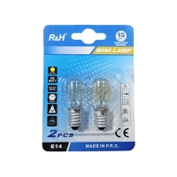 R&H Λάμπες Φούρνου E14 15W 300° Σετ 2 Τεμαχίων Mini Lamp - Oven Bulbs E14 15W 300° Set of 2 Pieces