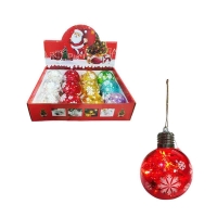 Φωτιζόμενες Χριστουγεννιάτικες Μπάλες 10cm 12τμχ – LED Christmas Light Balls