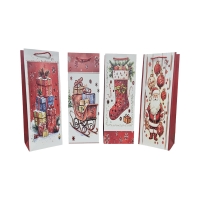 Χριστουγεννιάτικη Σακούλα Δώρου Ψηλή 35x12cm 12τμχ - Tall Christmas Gift Bag 12pcs