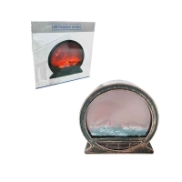 Διακοσμητικό LED Τζάκι Στρογγυλό 31cm – Round LED Fireplace Lantern 31cm