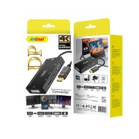 Andowl Μετατροπέας DisplayPort σε HDMI VGA DVI με Ήχο 4K - DP to HDMI VGA DVI Audio Converter 4K