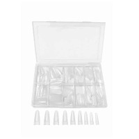 Σετ Τεχνητά Νύχια Αμυγδαλωτά σε Κουτί Αποθήκευσης 18x12cm - Almond Shaped Artificial Nail Tips Set in Storage Box