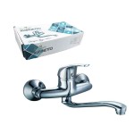 Rubinetto Μπαταρία Νεροχύτη Τοίχου Με Μακρύ Στόμιο – Wall Mounted Kitchen Faucet With Long Spout