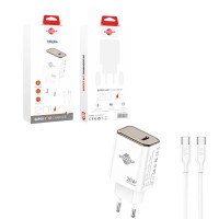 Wisdomup Φορτιστής Κινητού Type-C σε Type-C 20W OCD-30T - Fast Charger with Type-C to Type-C Cable